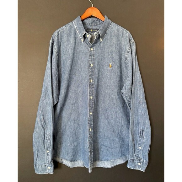 Polo Ralph Lauren Other - Ralph Lauren Men’s Shirt Denim Classic Fit Button Down Men’s Size XL Long Sleeve